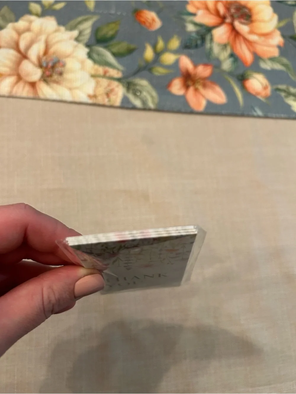 50 Floral Paper Thank You Tags